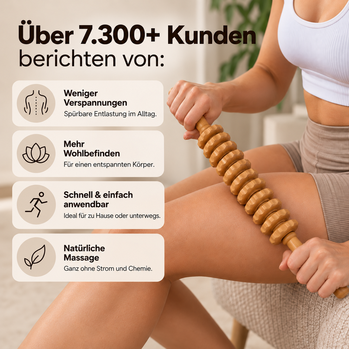 Premium Holz Faszienstab
