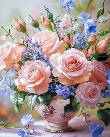 Malen nach Zahlen - Blumenliebe
