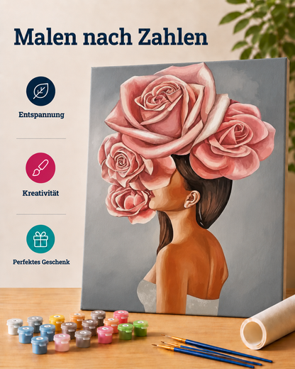 Malen nach Zahlen - Rosenkönigin