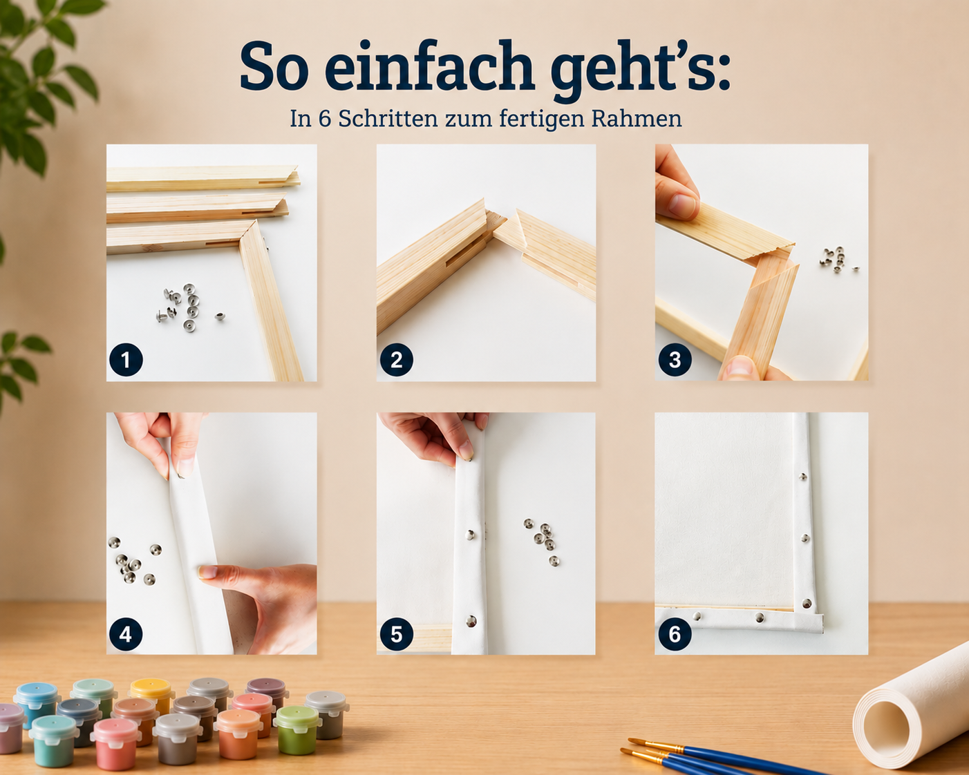 Malen nach Zahlen - Blumenwagen
