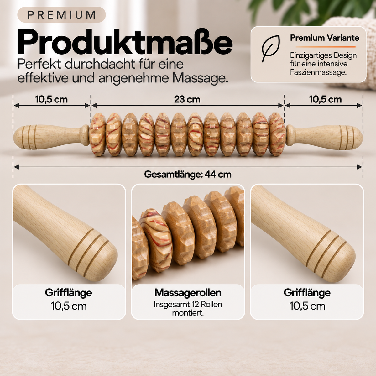 Premium Holz Faszienstab